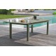Lot composé d'une table de jardin MIAMI-TB240-KAKI avec rallonge et de 6 fauteuils MIAMI-FT-KAKI empilables