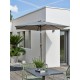 Parasol MARBELLA (diam. 2,7 m) à manivelle en aluminium gris anthracite et polyester - KAKI