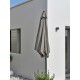 Parasol MARBELLA (diam. 2,7 m) à manivelle en aluminium gris anthracite et polyester - KAKI