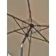 Parasol MARBELLA (diam. 2,7 m) à manivelle en aluminium gris anthracite et polyester - KAKI