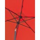 Parasol MARBELLA (diam. 2,7 m) à manivelle en aluminium gris anthracite et polyester - TERRACOTTA