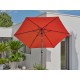 Parasol MARBELLA (diam. 2,7 m) à manivelle en aluminium gris anthracite et polyester - TERRACOTTA