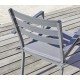 Lot de 2 fauteuils de jardin empilables PELOSA en aluminium - GRIS ANTHRACITE