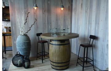 Set brasero Lafite Barel bois