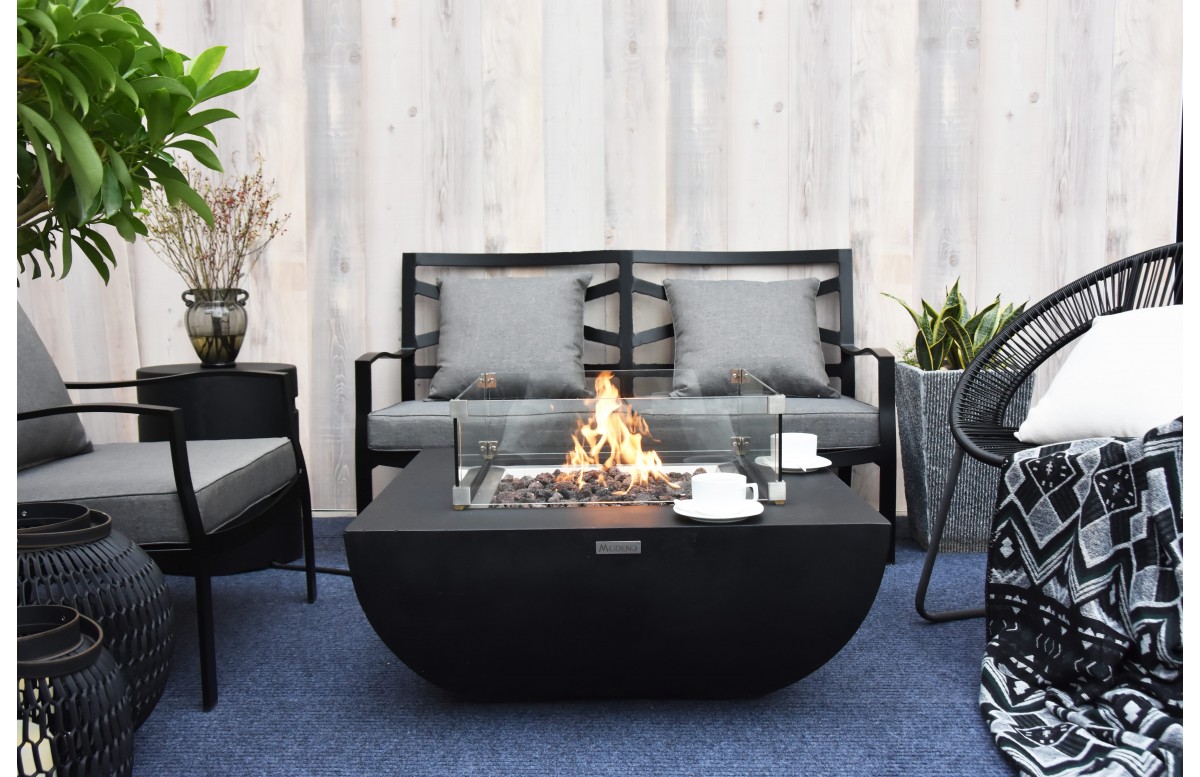 Table brasero Aurora noir