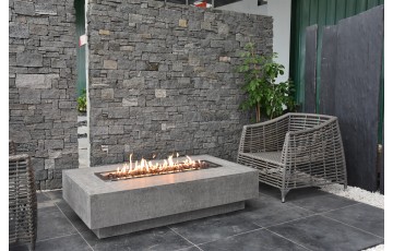 Table brasero Hampton gris clair