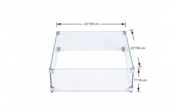 Ecran de protection Carré pour table brasero Manhattan / Aurora