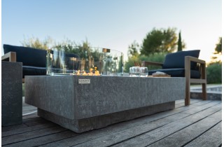 Table brasero Metropolis gris clair