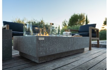 Table brasero Metropolis gris clair