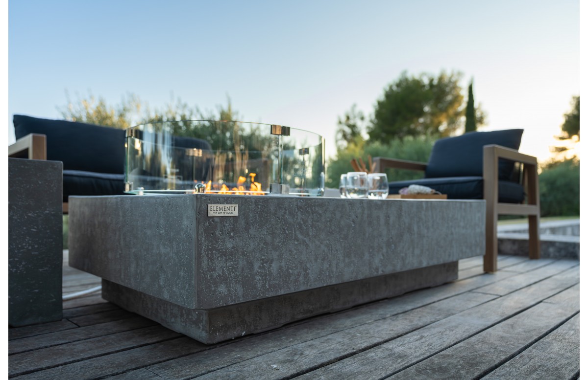 Table brasero Metropolis gris clair