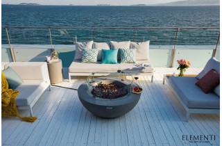 Table brasero Lunar Bowl grise