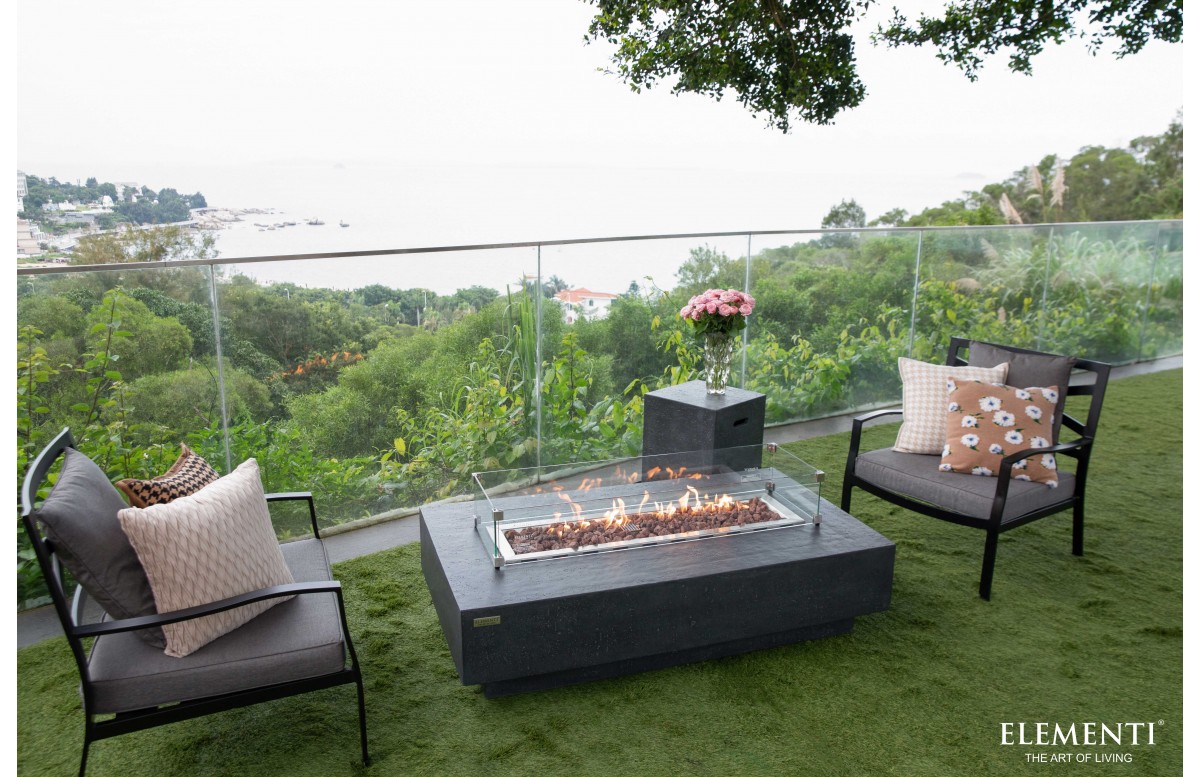 Table brasero Hampton gris foncé