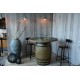 Table brasero Lafite Barel bois