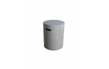 Coffre de Bouteille rond gris Lisse Lunar Bowl 