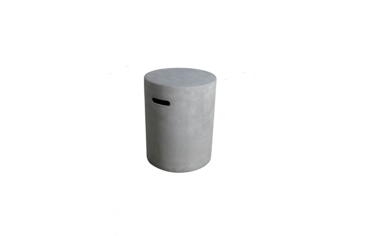 Coffre de Bouteille rond gris Lisse Lunar Bowl 