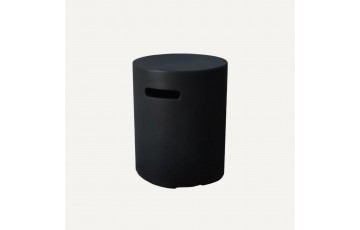 Coffre de Bouteille Rond Noir Brut York