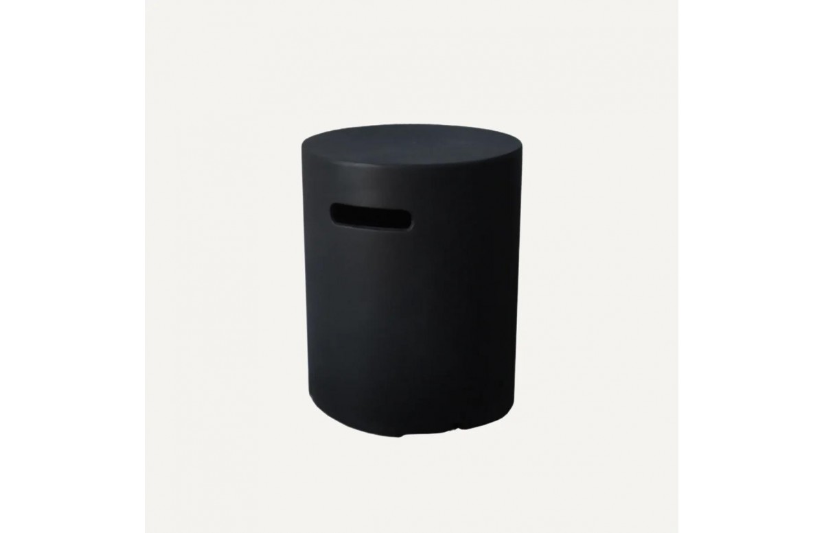Coffre de Bouteille Rond Noir Brut York