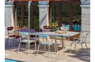 Table de jardin extensible ovale en céramique