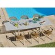 Table de jardin extensible ovale en céramique