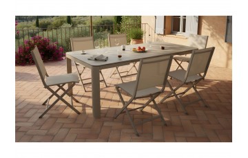 Table Alma 140/180 cm, plateau céramique