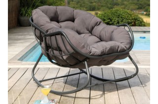 Fauteuil à bascule gris Royal Rocking