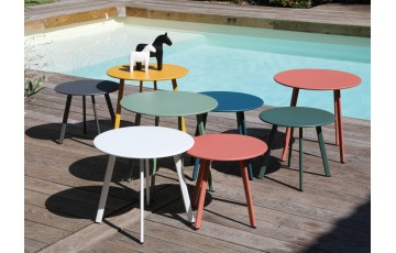 Table basse Massaï ronde 45 cm