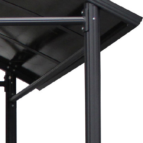 Abri barbecue 2,40X1,5m en aluminium et polycarbonate - Pièce à Vivre